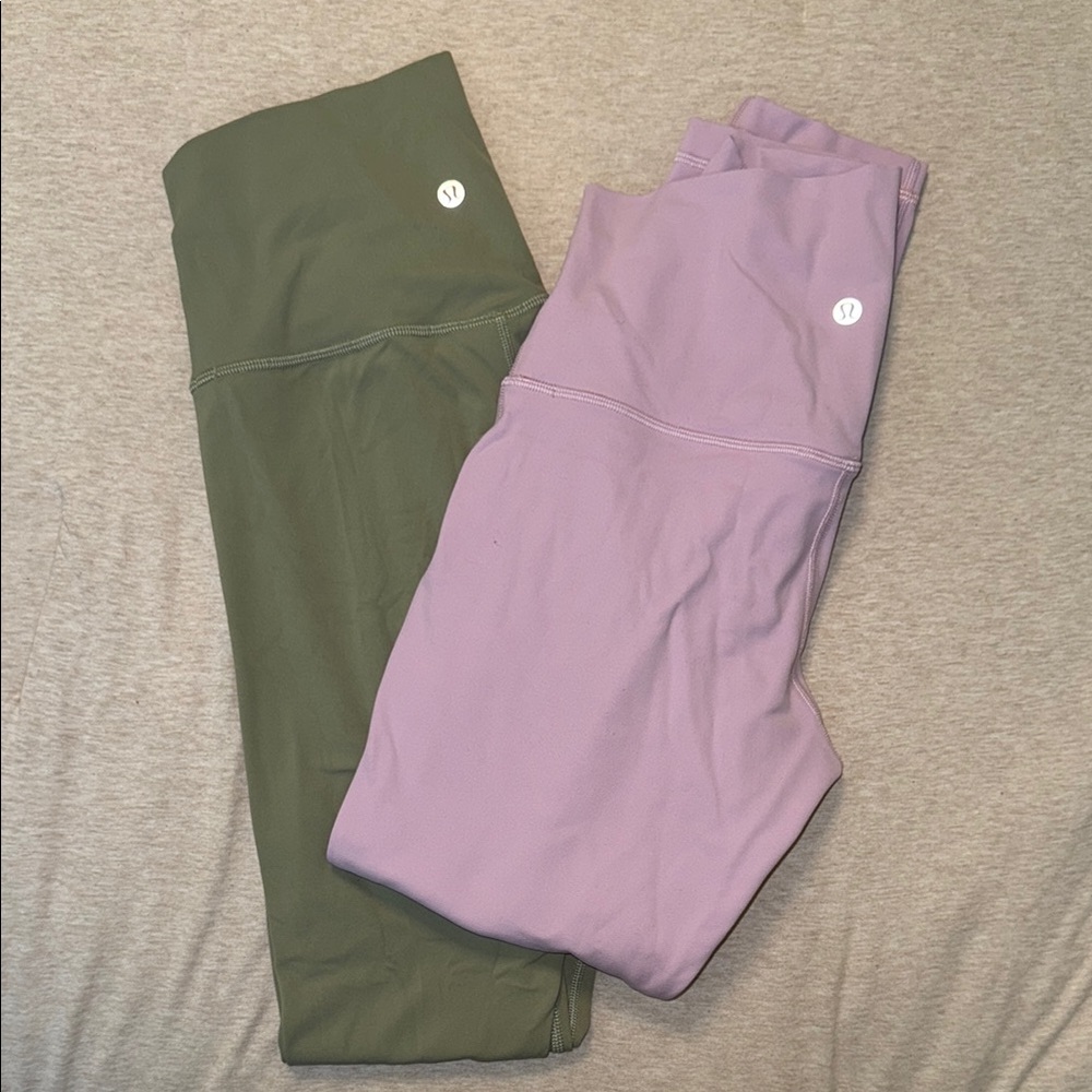 lululemon Leggings bundle - Green and Pink